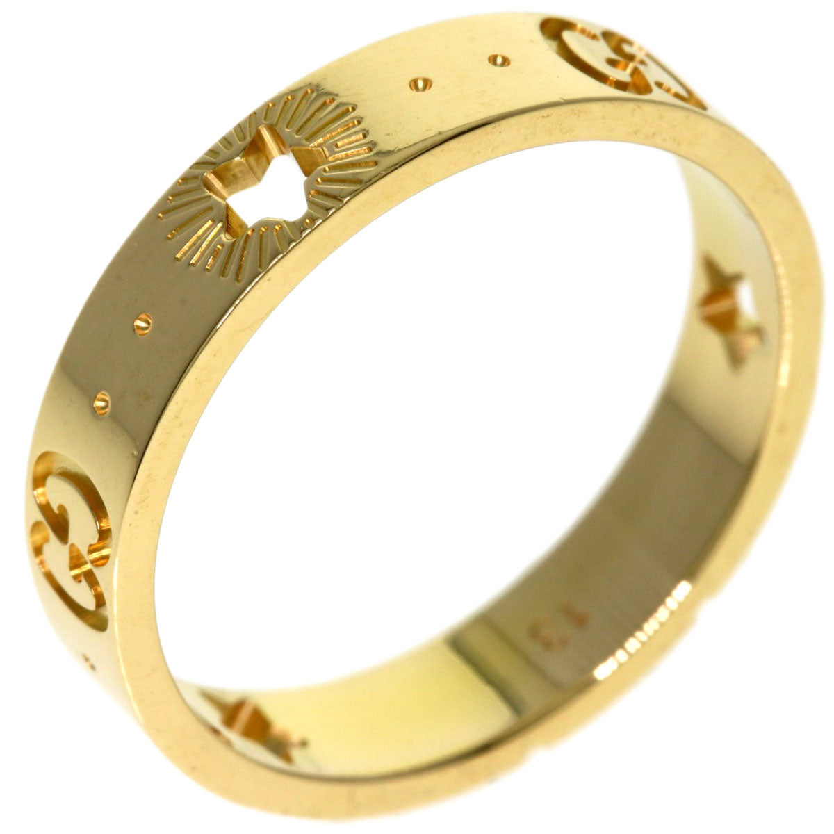 GUCCI Icon Star #13 Ring K18 Yellow Gold Ladies [Used]