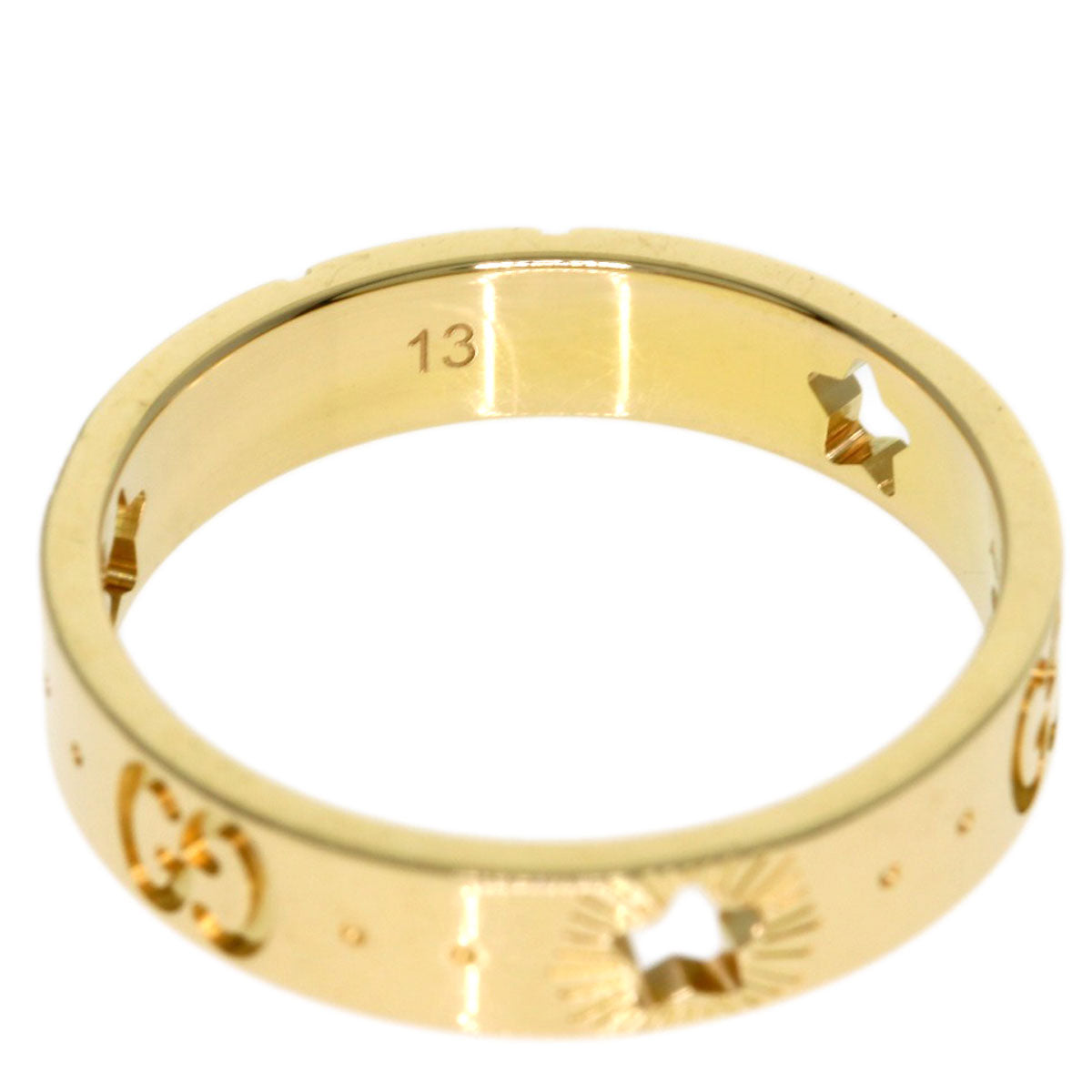 GUCCI Icon Star #13 Ring K18 Yellow Gold Ladies [Used]