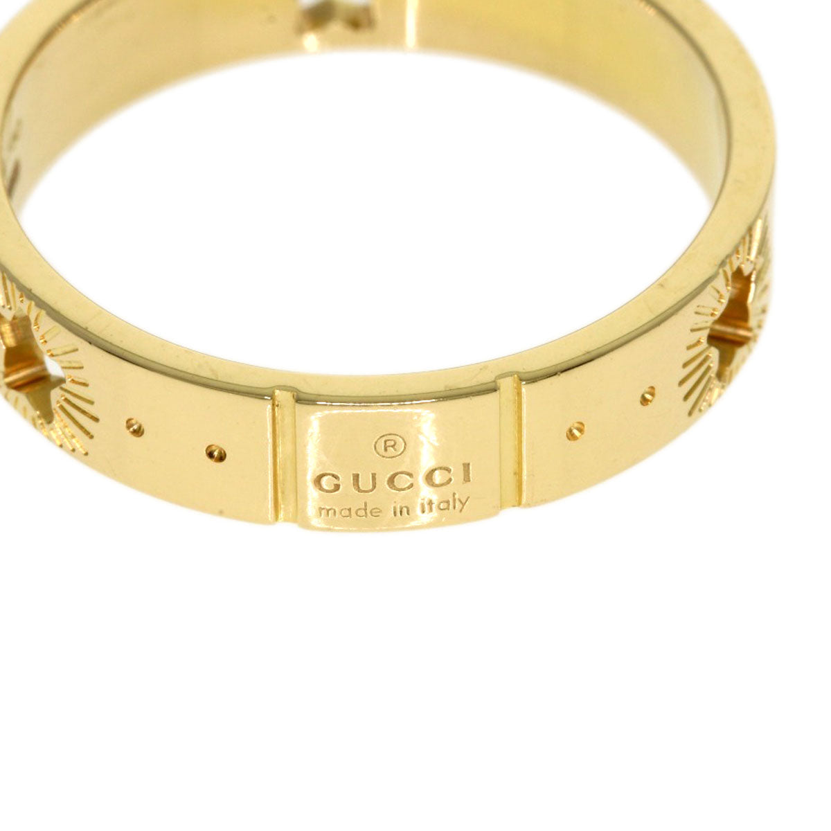 GUCCI Icon Star #13 Ring K18 Yellow Gold Ladies [Used]