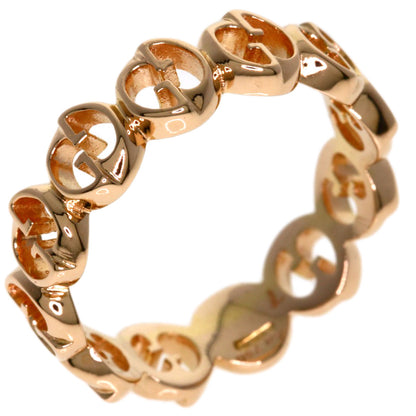 GUCCI Interlocking paving #7 Ring K18 Pink Gold Ladies [Used]