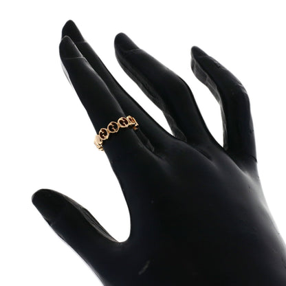 GUCCI Interlocking paving #7 Ring K18 Pink Gold Ladies [Used]