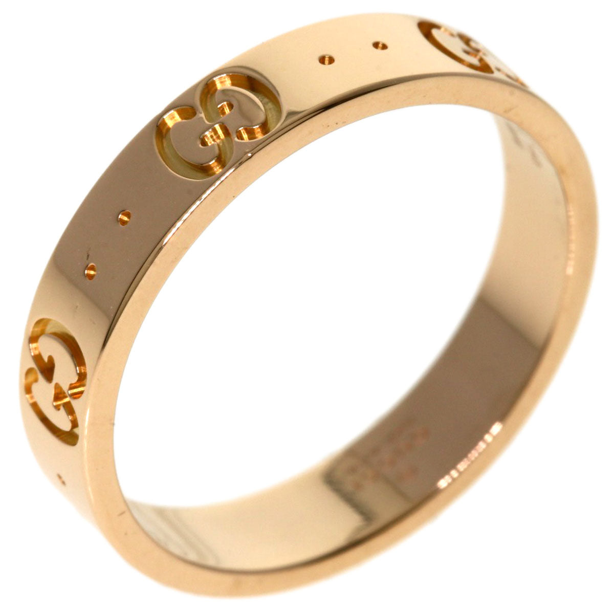 GUCCI Icon #16 Ring K18 Pink Gold Ladies [Used]