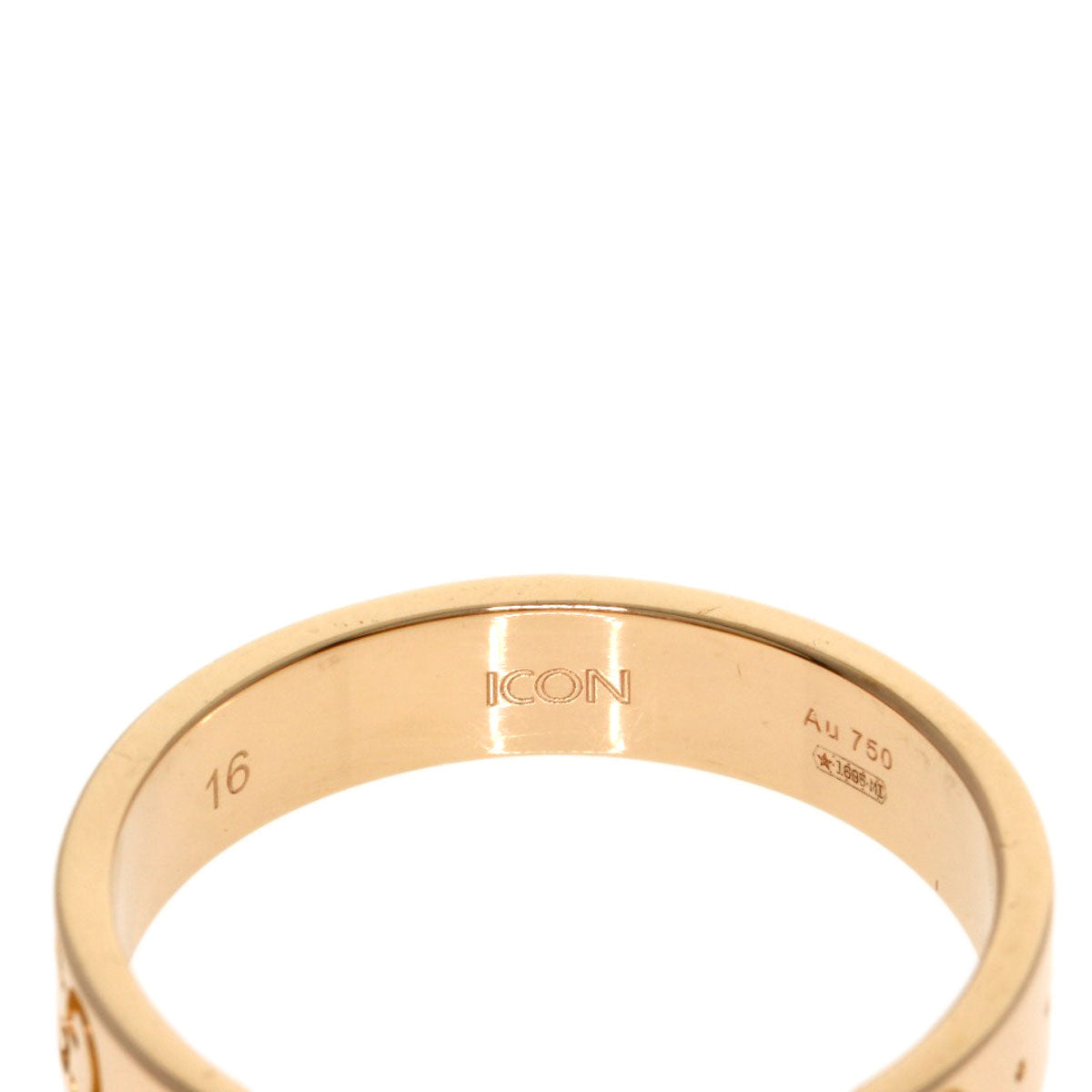 GUCCI Icon #16 Ring K18 Pink Gold Ladies [Used]