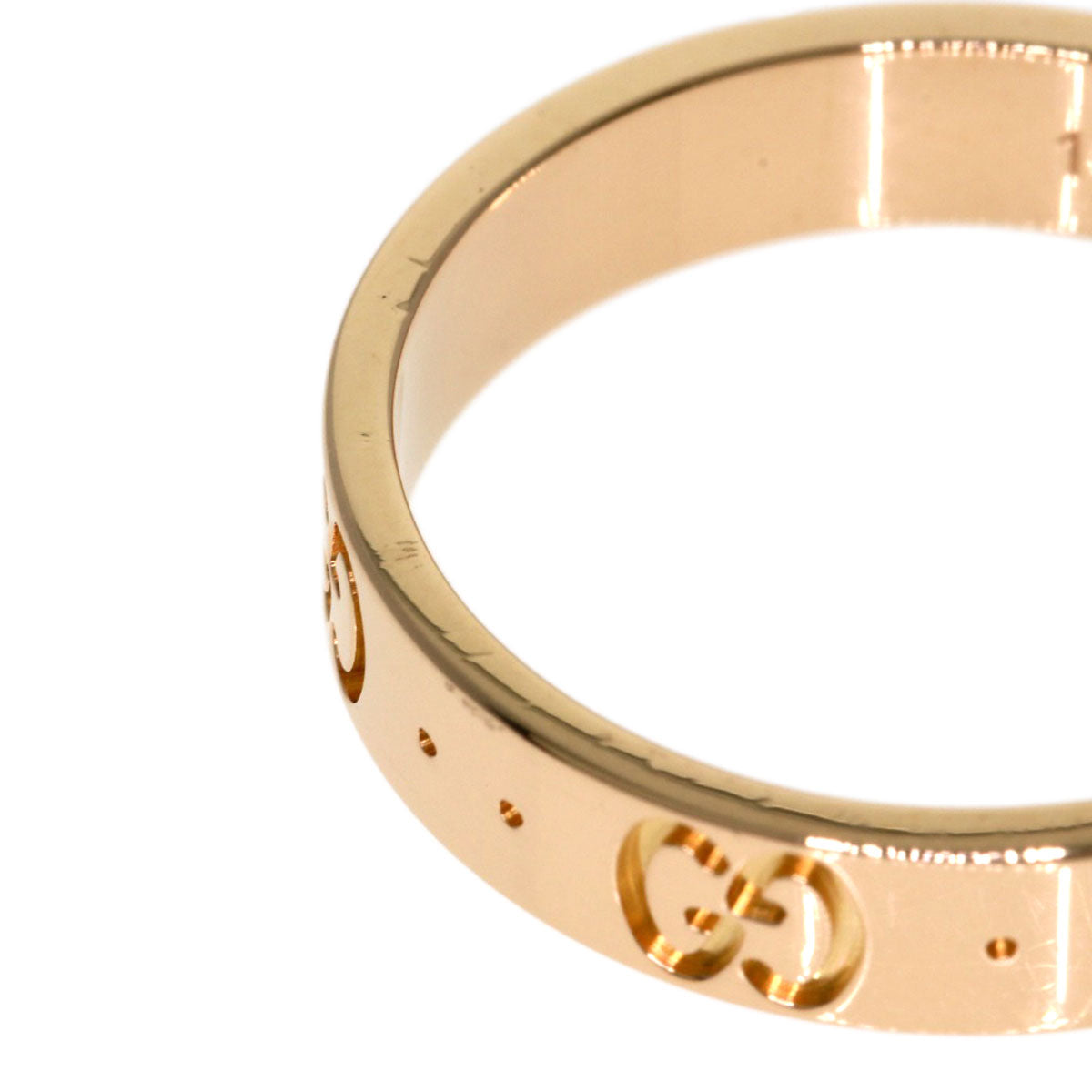GUCCI Icon #16 Ring K18 Pink Gold Ladies [Used]