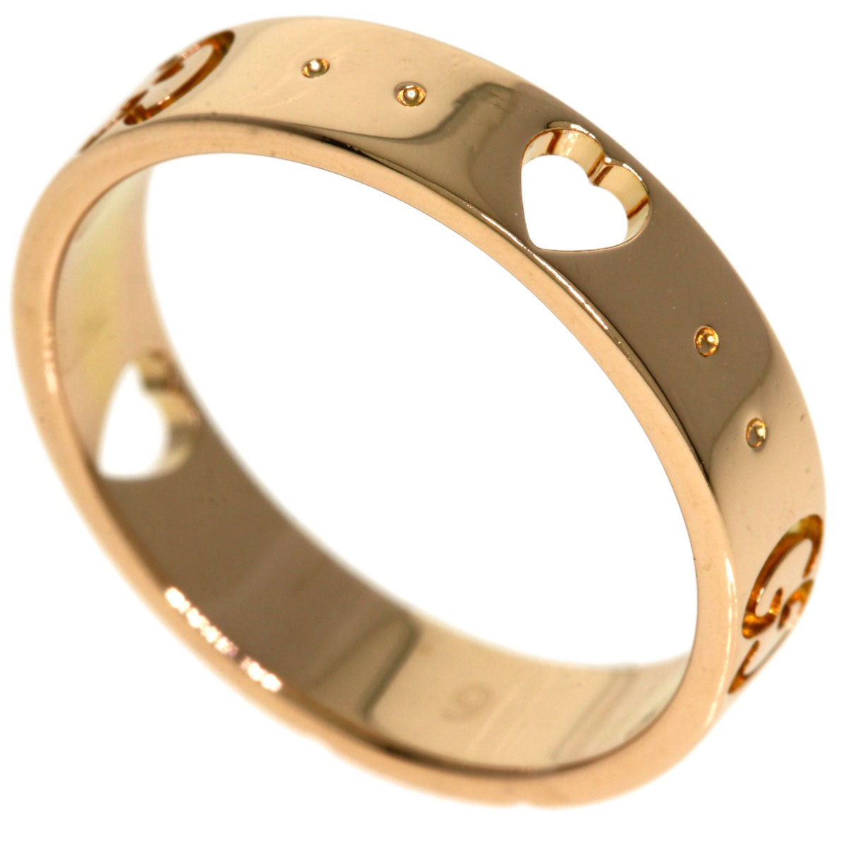 GUCCI Icon Amore #9 Ring K18 Pink Gold Ladies [Used]