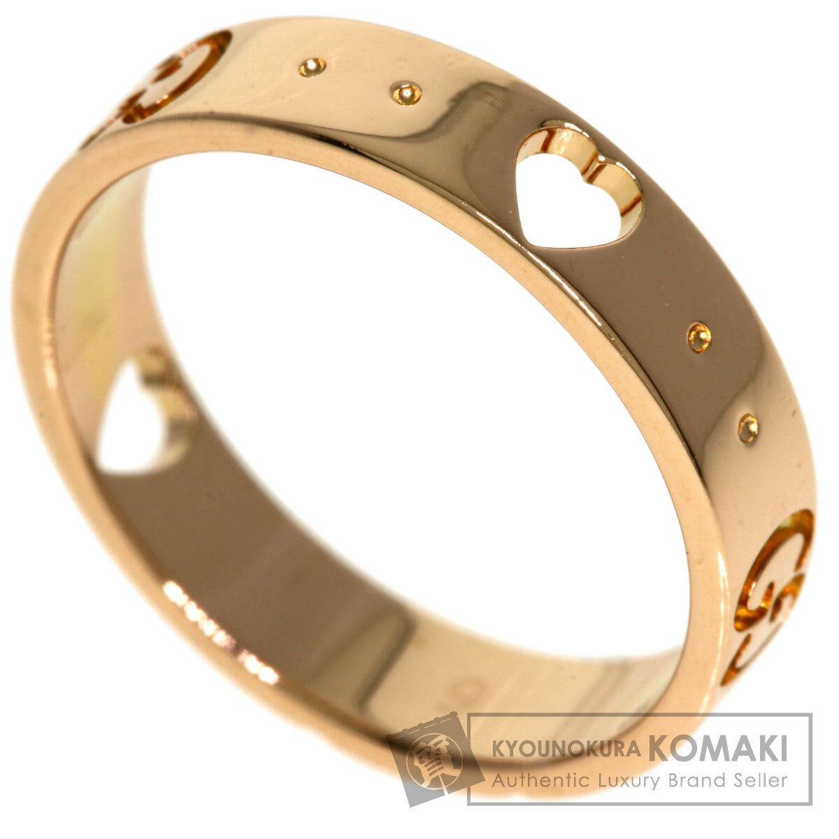 GUCCI Icon Amore #9 Ring K18 Pink Gold Ladies [Used]