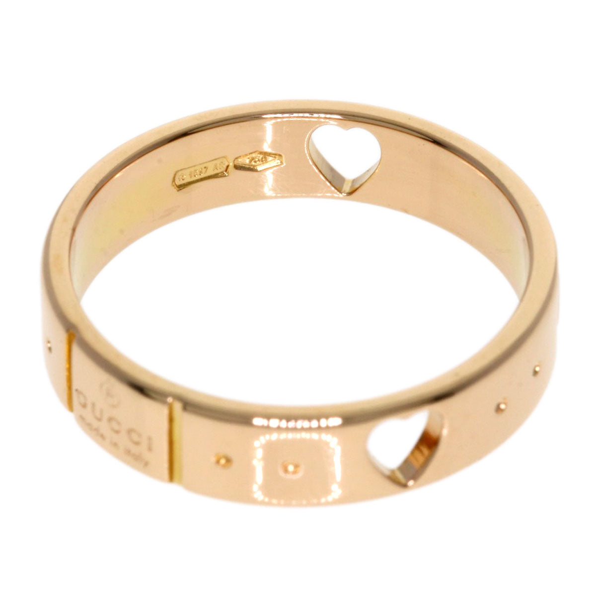 GUCCI Icon Amore #9 Ring K18 Pink Gold Ladies [Used]
