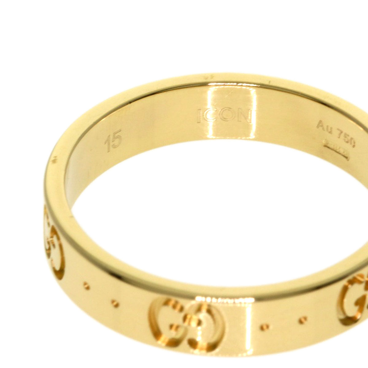 GUCCI Icon # 15 Ring K18 Yellow Gold Ladies [Used]