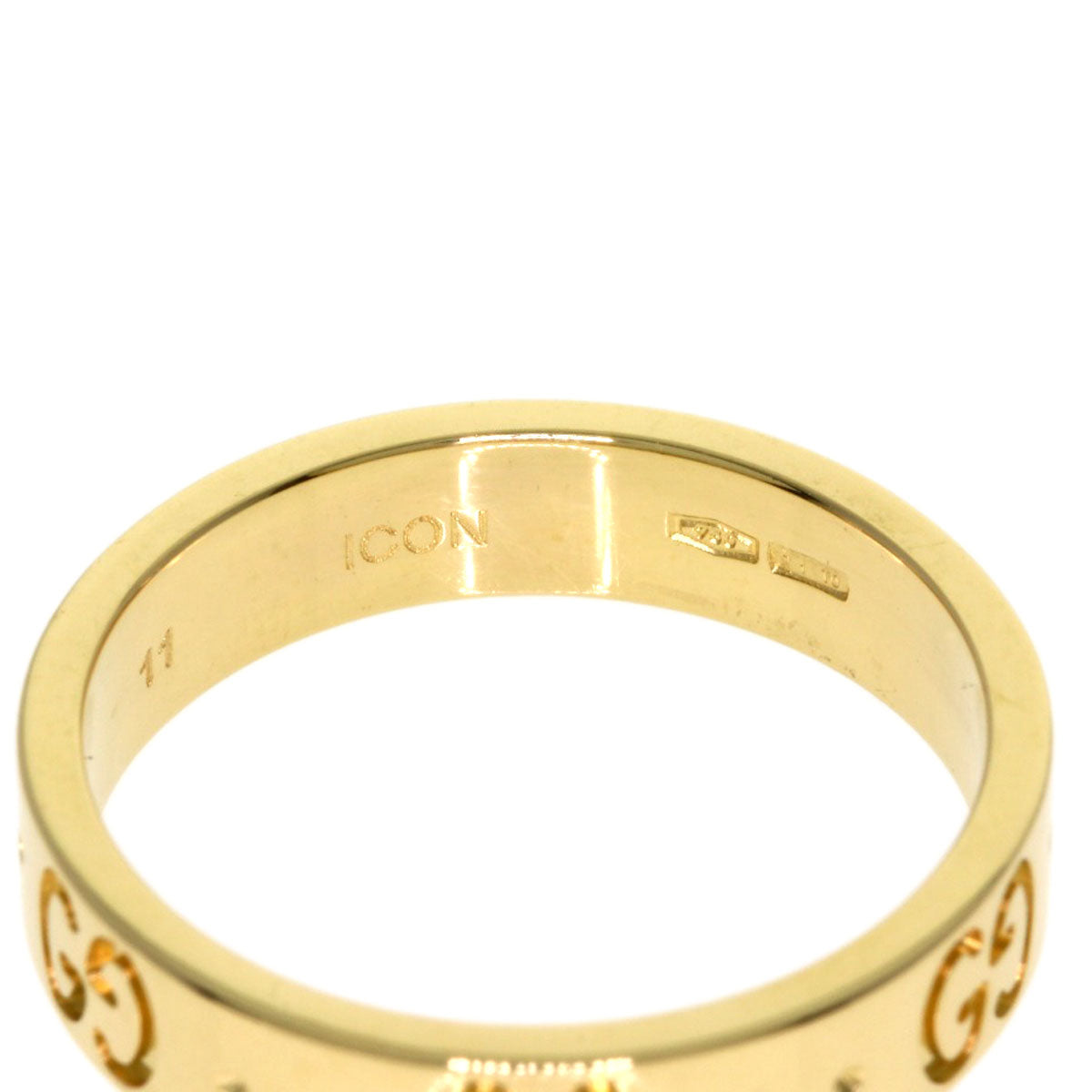 GUCCI Icon # 11 Ring K18 Yellow Gold Ladies [Used]