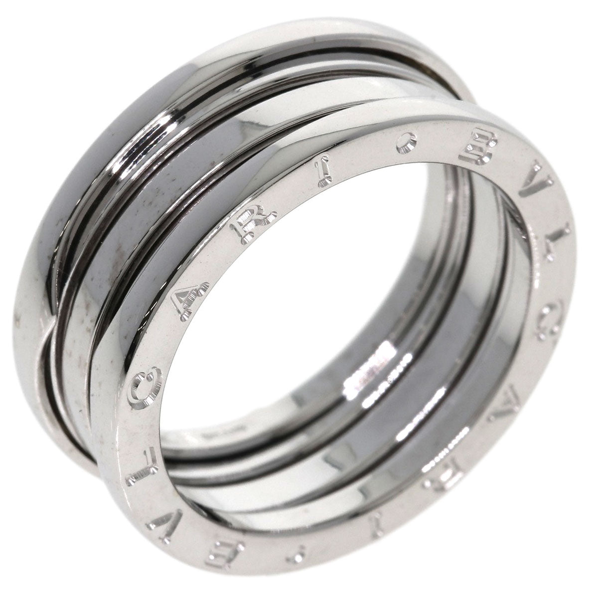 BVLGARI B.zero1 2 band #60 Ring K18 White Gold Ladies [Used]