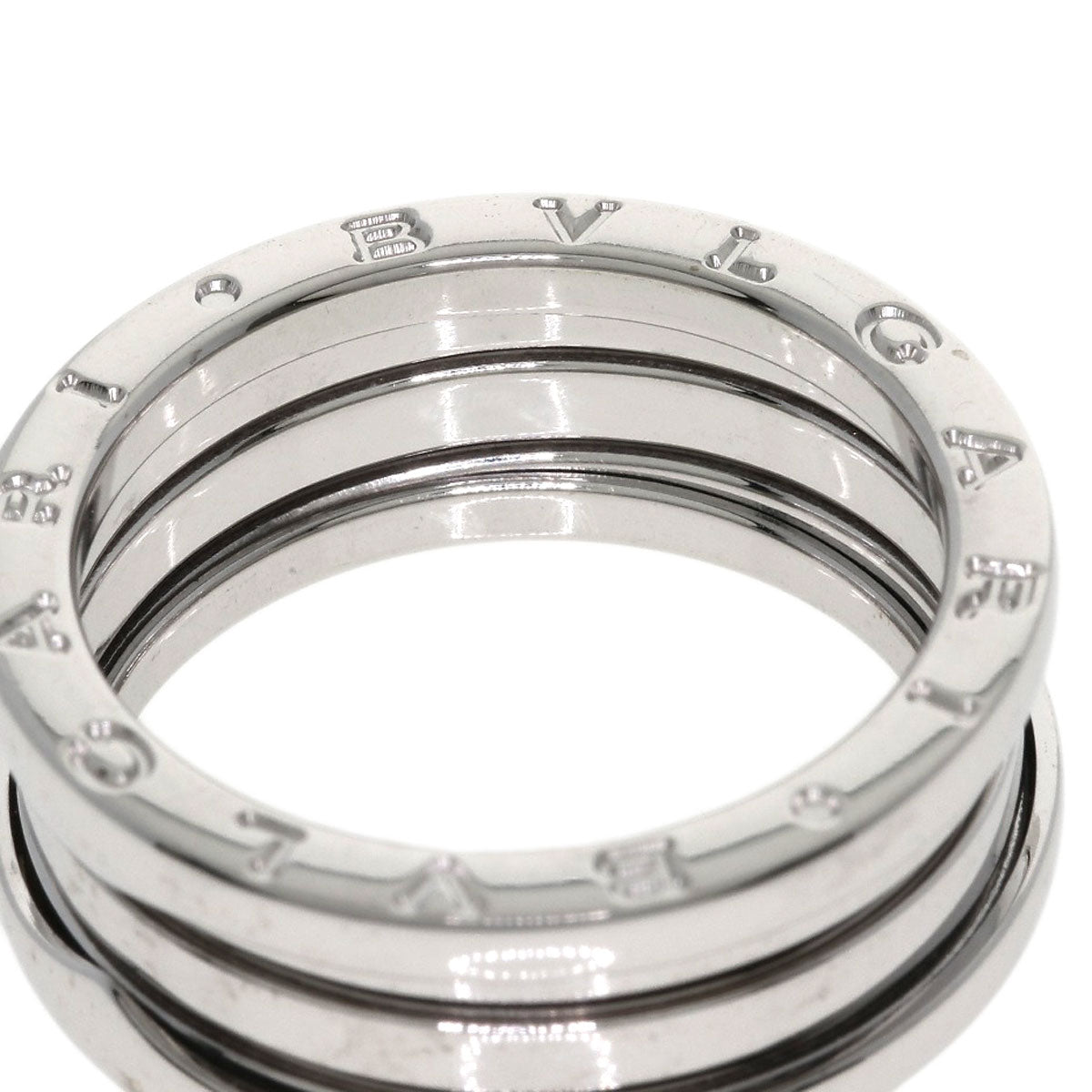 BVLGARI B.zero1 2 band #60 Ring K18 White Gold Ladies [Used]