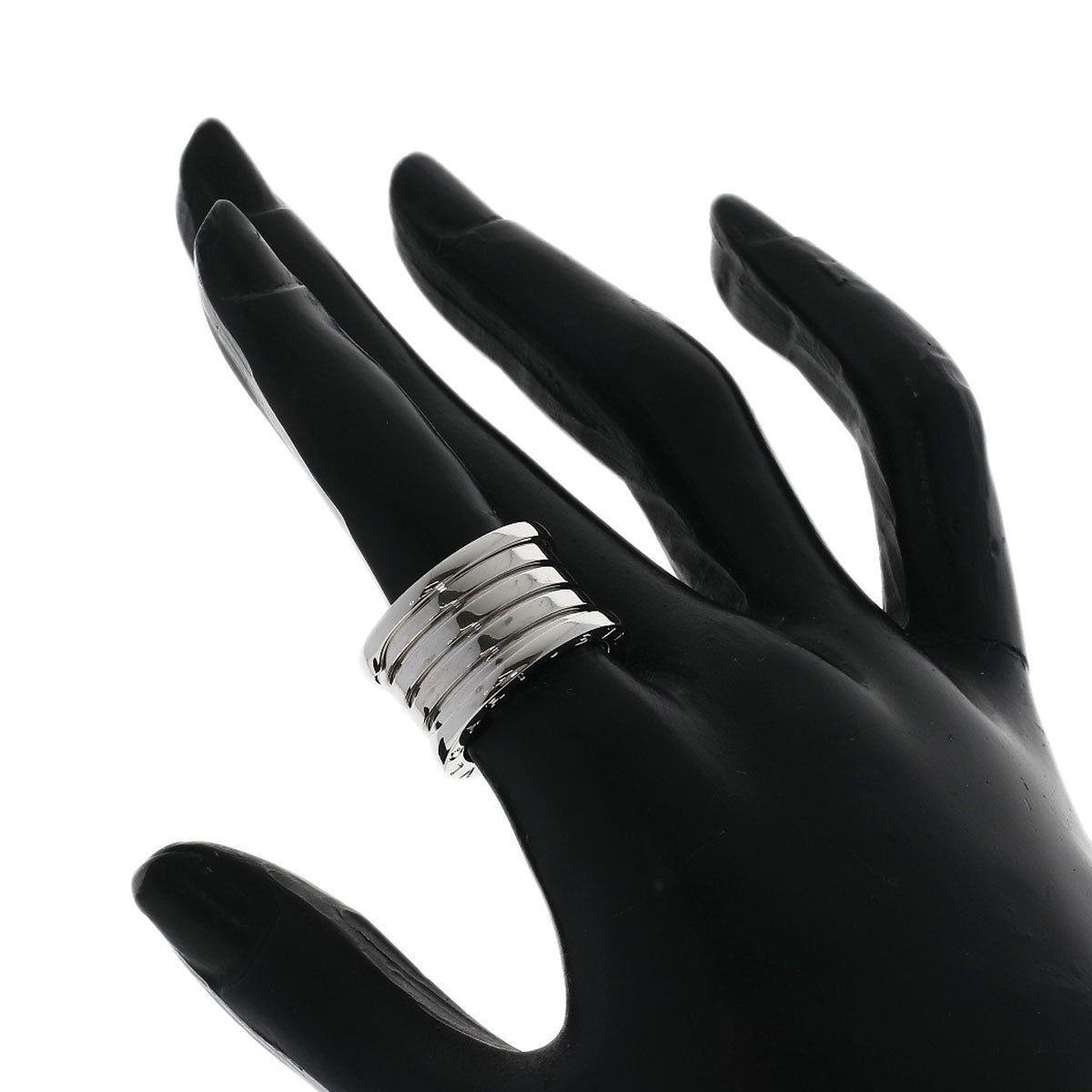 BVLGARI B.zero1 3 band #52 Ring K18 White Gold Ladies [Used]