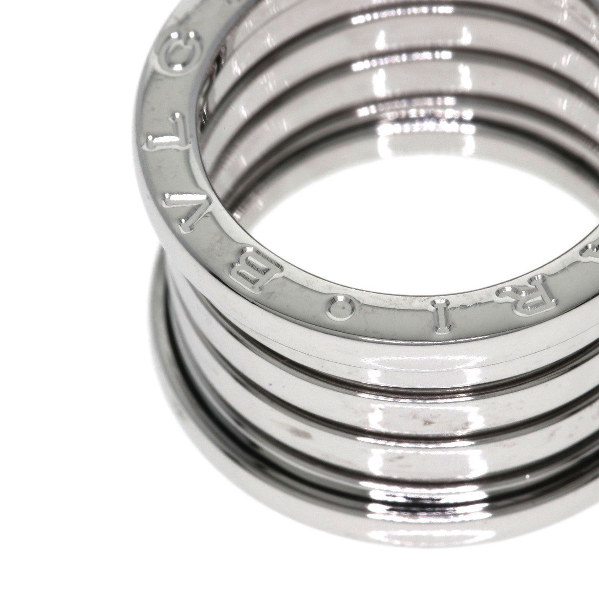 BVLGARI B.zero1 3 band #52 Ring K18 White Gold Ladies [Used]
