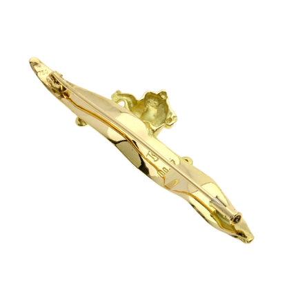 0.07ct Frog Diamond Brooch K18 Yellow Gold 8.4g　Ladies