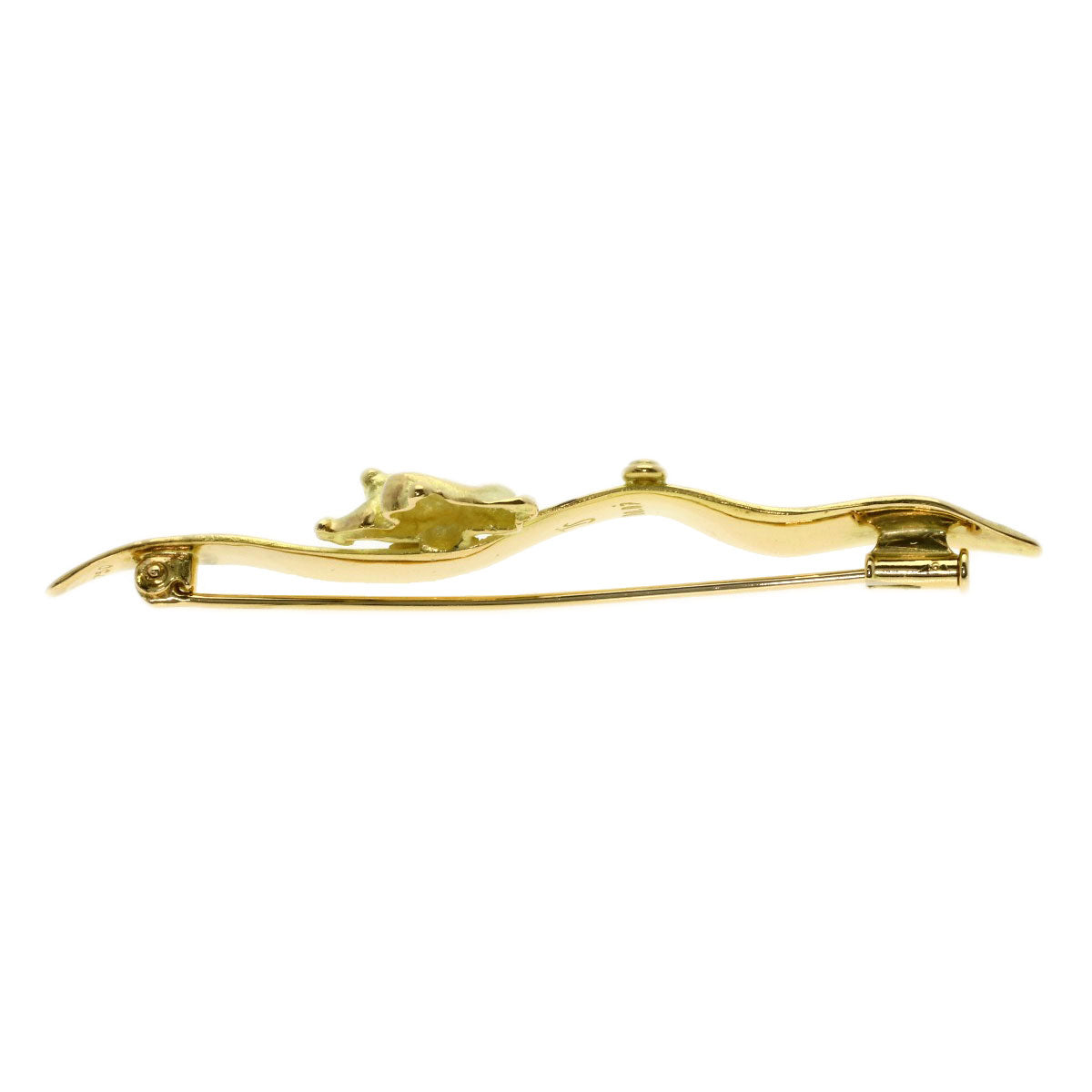 0.07ct Frog Diamond Brooch K18 Yellow Gold 8.4g　Ladies