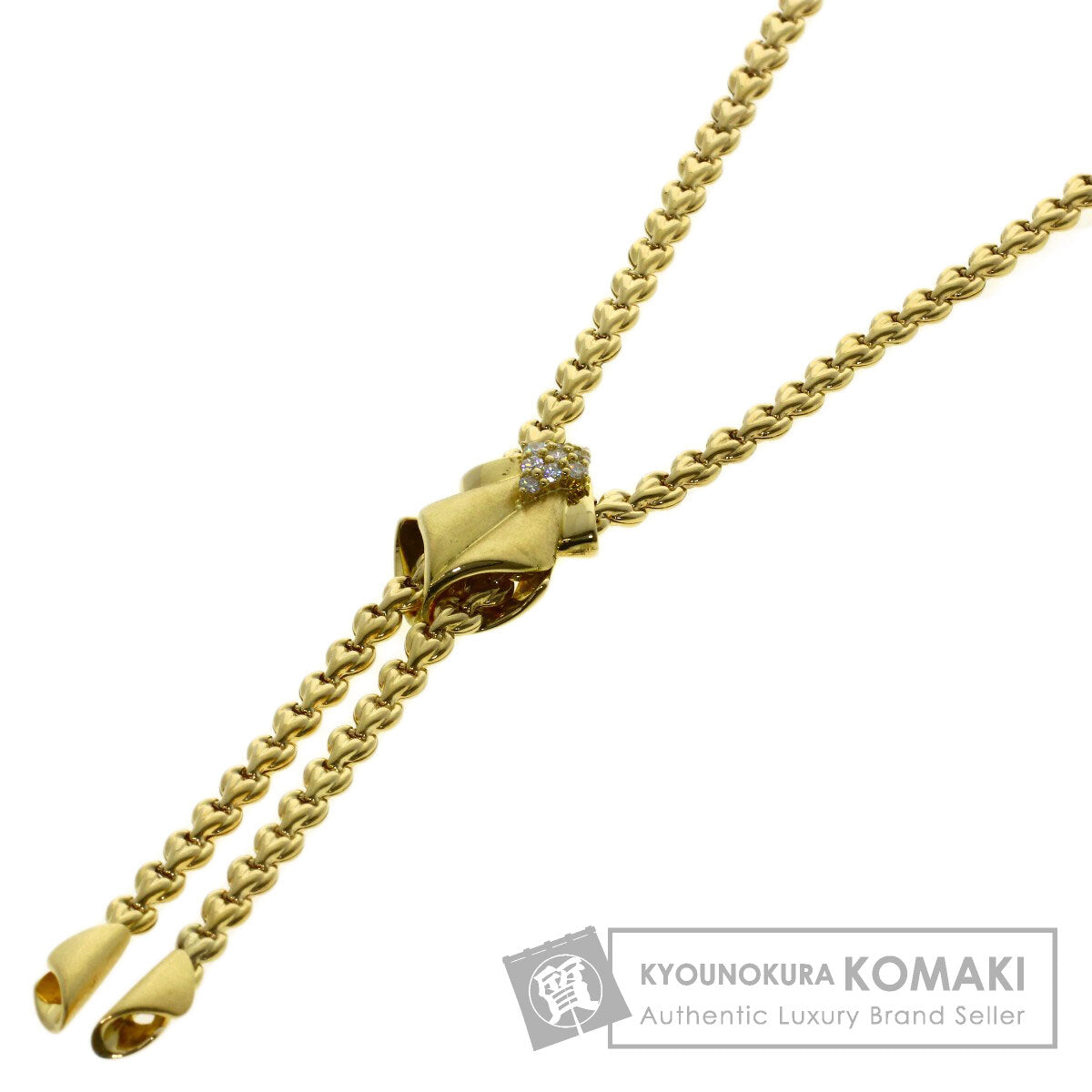 Jeunet Diamond Necklace K18 Yellow Gold Ladies [Used]