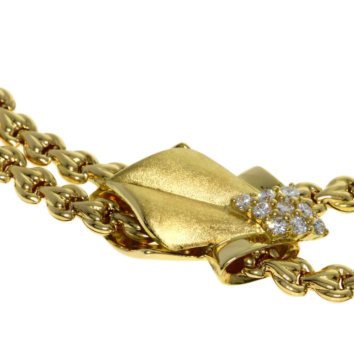 Jeunet Diamond Necklace K18 Yellow Gold Ladies [Used]