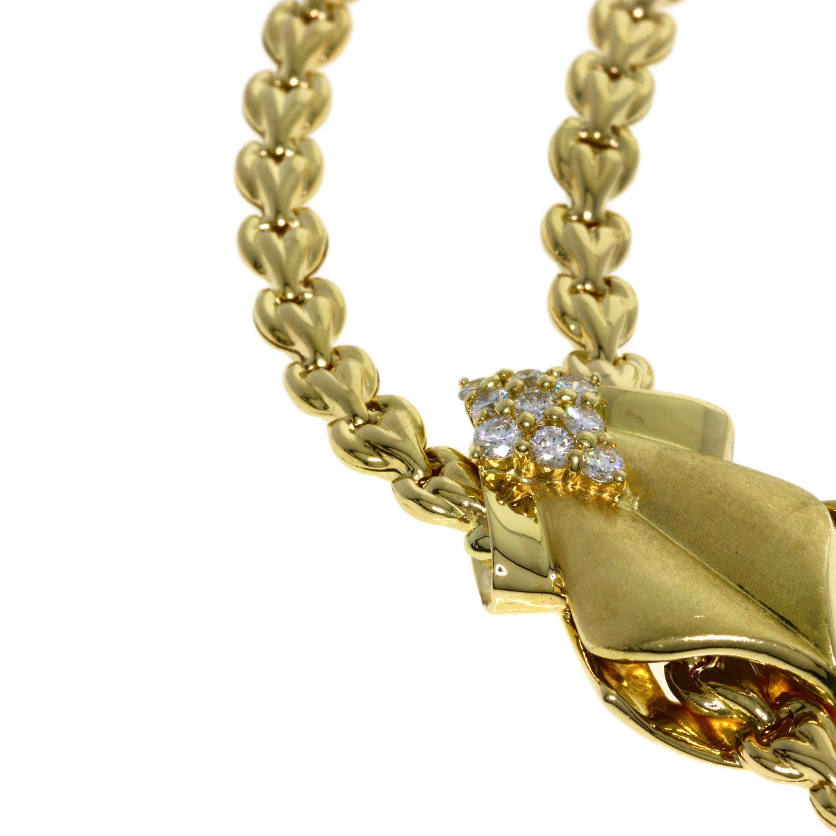 Jeunet Diamond Necklace K18 Yellow Gold Ladies [Used]
