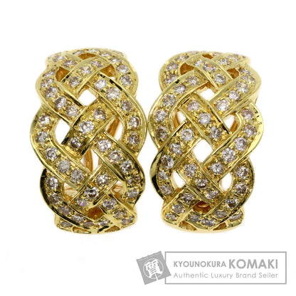 1.94ct Diamond earring K18 Yellow Gold 13g　Ladies