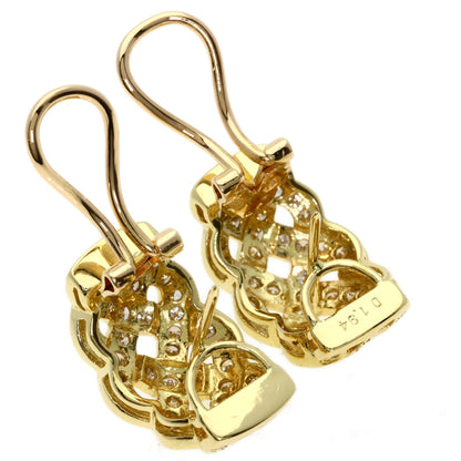 1.94ct Diamond earring K18 Yellow Gold 13g　Ladies