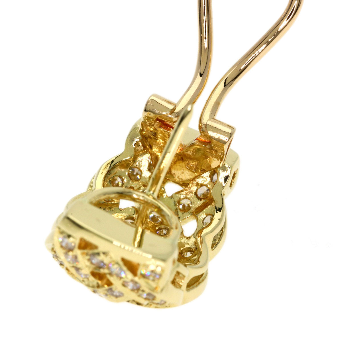 1.94ct Diamond earring K18 Yellow Gold 13g　Ladies