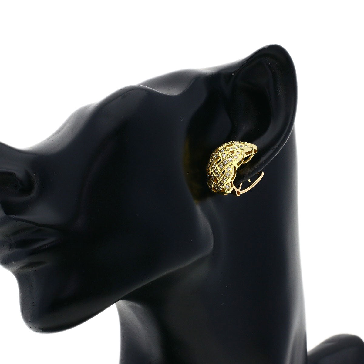 1.94ct Diamond earring K18 Yellow Gold 13g　Ladies