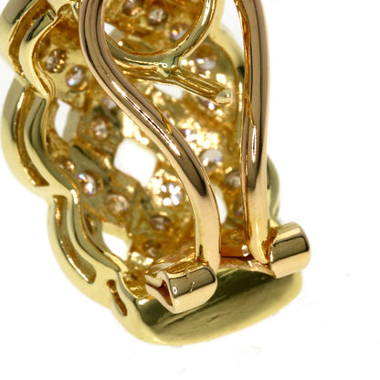 1.94ct Diamond earring K18 Yellow Gold 13g　Ladies