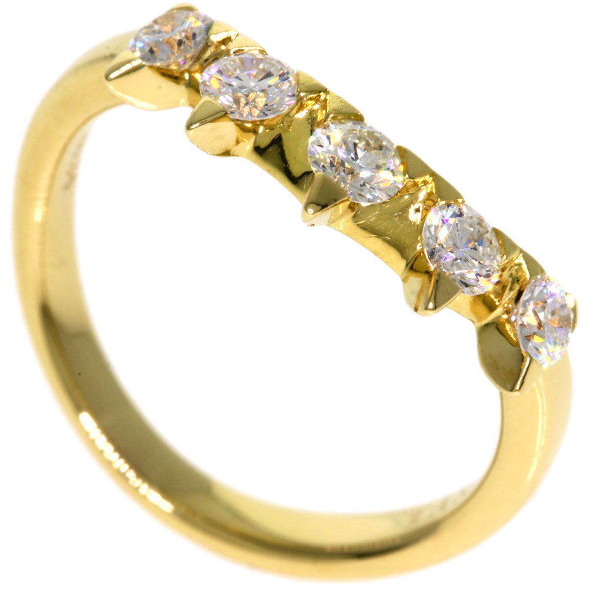 TASAKI Chatty Plant 5PDiamond Ring K18 Yellow Gold Ladies [Used]