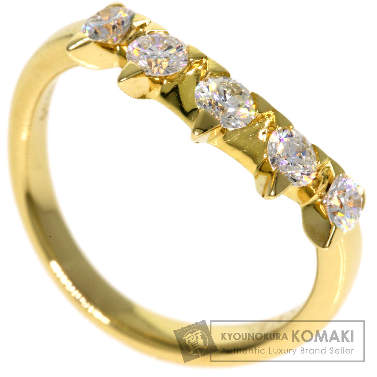 TASAKI Chatty Plant 5PDiamond Ring K18 Yellow Gold Ladies [Used]