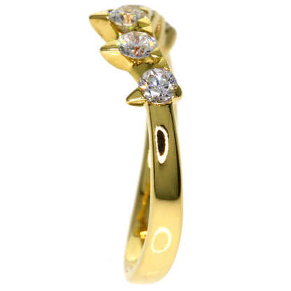TASAKI Chatty Plant 5PDiamond Ring K18 Yellow Gold Ladies [Used]