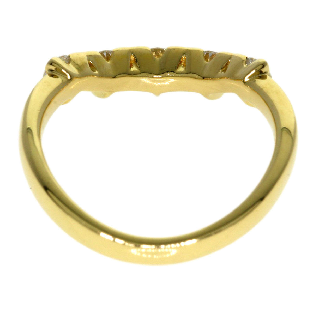 TASAKI Chatty Plant 5PDiamond Ring K18 Yellow Gold Ladies [Used]