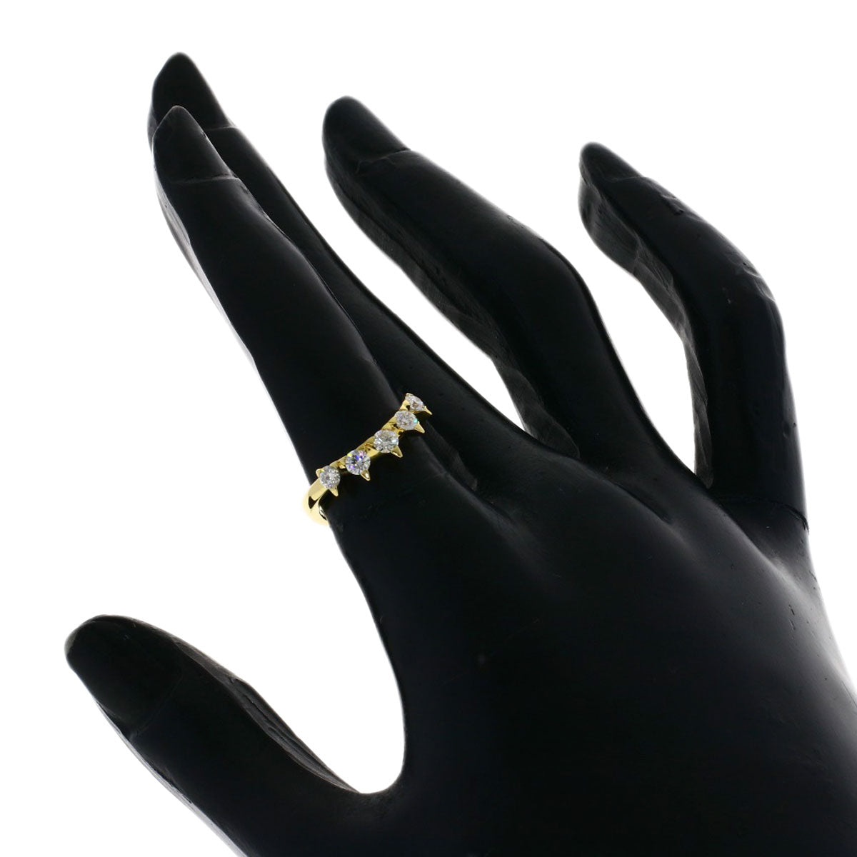 TASAKI Chatty Plant 5PDiamond Ring K18 Yellow Gold Ladies [Used]