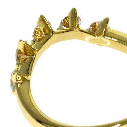 TASAKI Chatty Plant 5PDiamond Ring K18 Yellow Gold Ladies [Used]