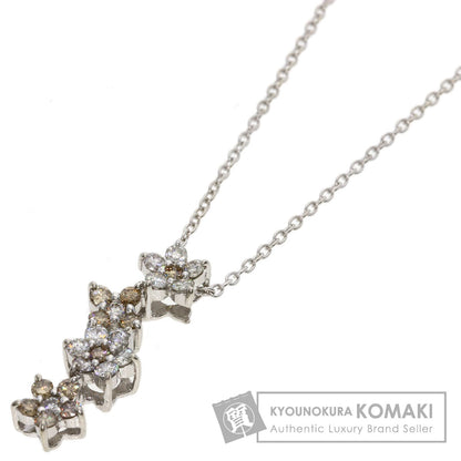 Ponte Vecchio Diamond Necklace K18 White Gold Ladies [Used]