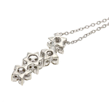 Ponte Vecchio Diamond Necklace K18 White Gold Ladies [Used]