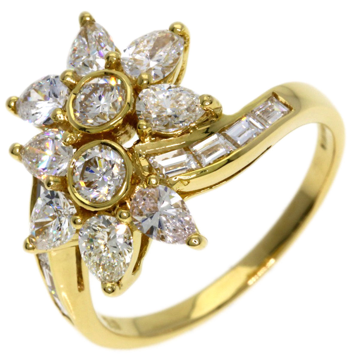 MOUAWAD Diamond Ring K18 Yellow Gold Ladies [Used]