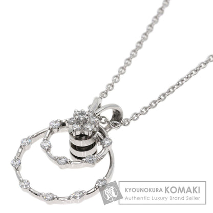 WALTHAM Diamond Necklace K18 White Gold Ladies [Used]