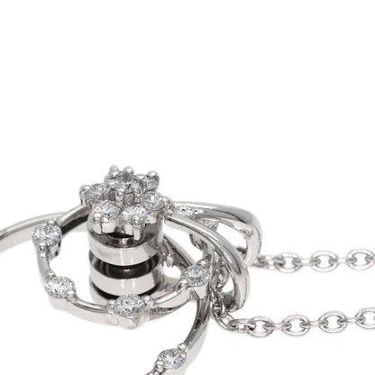WALTHAM Diamond Necklace K18 White Gold Ladies [Used]