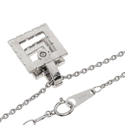 WALTHAM Diamond Necklace K18 White Gold Ladies [Used]