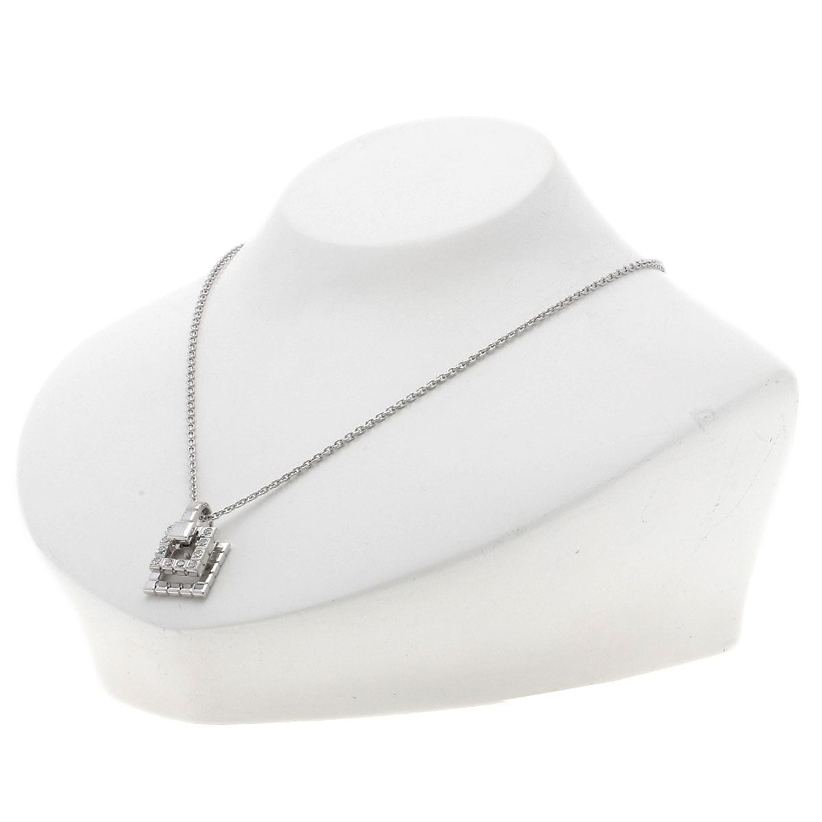 WALTHAM Diamond Necklace K18 White Gold Ladies [Used]