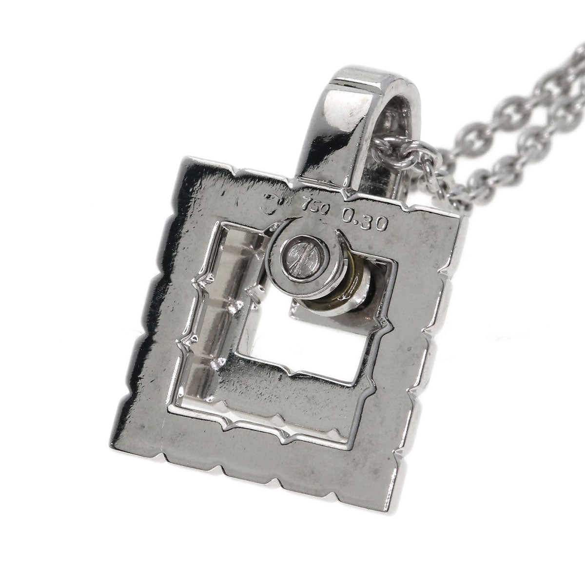 WALTHAM Diamond Necklace K18 White Gold Ladies [Used]