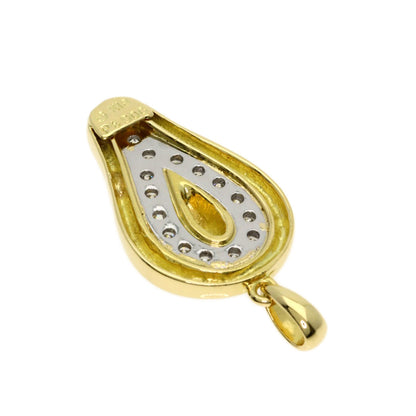 MIKIMOTO Diamond Pendant top K18 Yellow Gold PT900Ladies [Used]