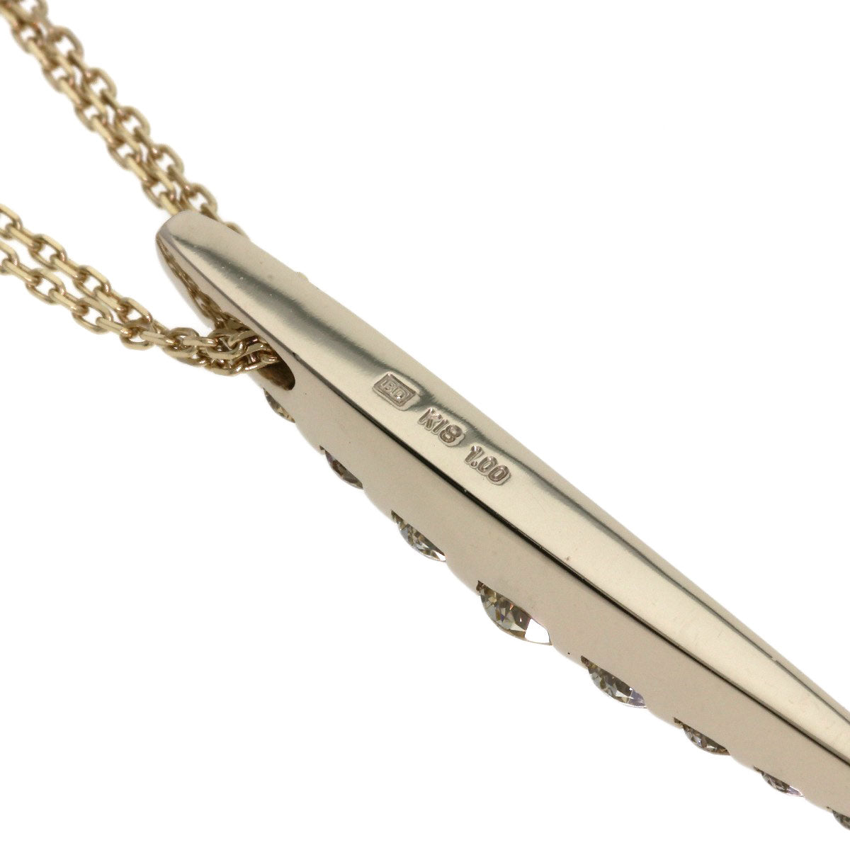 Kashikey Naked Brown Diamond Necklace K18BG Ladies [Used]