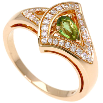 BVLGARI Diva Dream Tourmaline Diamond Ring K18 Pink Gold Ladies [Used]