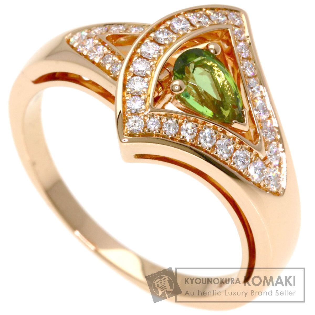 BVLGARI Diva Dream Tourmaline Diamond Ring K18 Pink Gold Ladies [Used]
