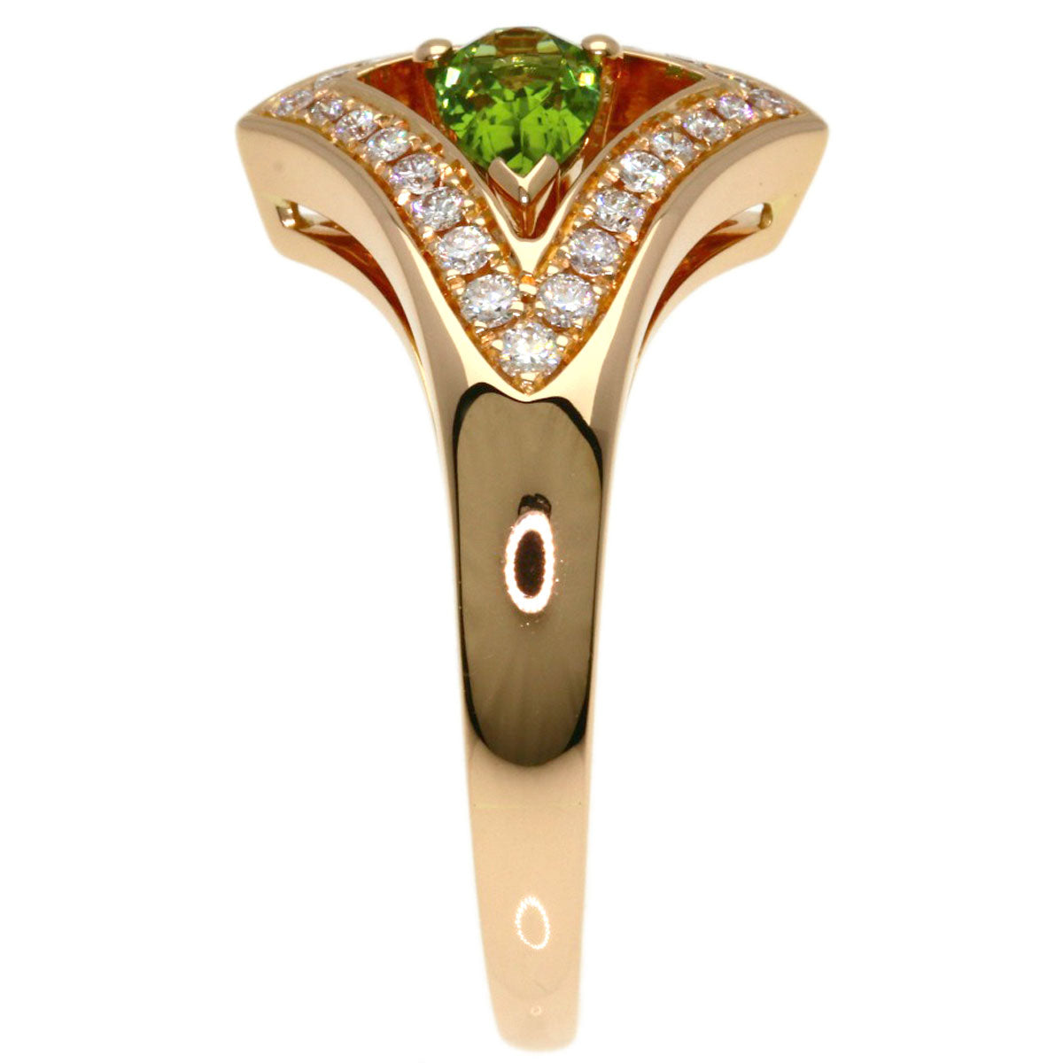 BVLGARI Diva Dream Tourmaline Diamond Ring K18 Pink Gold Ladies [Used]