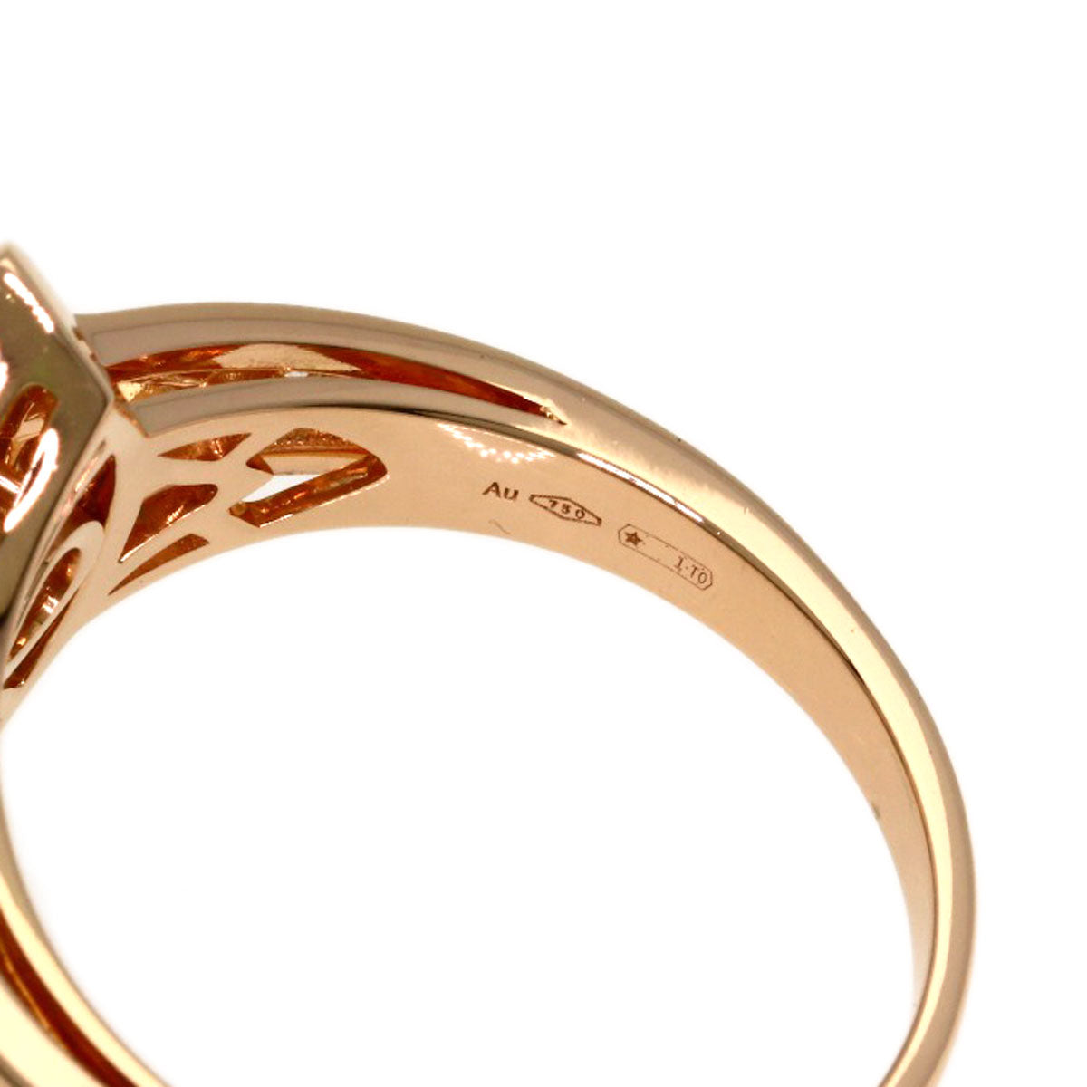 BVLGARI Diva Dream Tourmaline Diamond Ring K18 Pink Gold Ladies [Used]