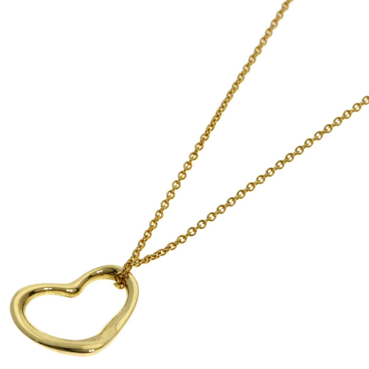 TIFFANY&Co. Open heart Necklace K18 Yellow Gold Ladies [Used]