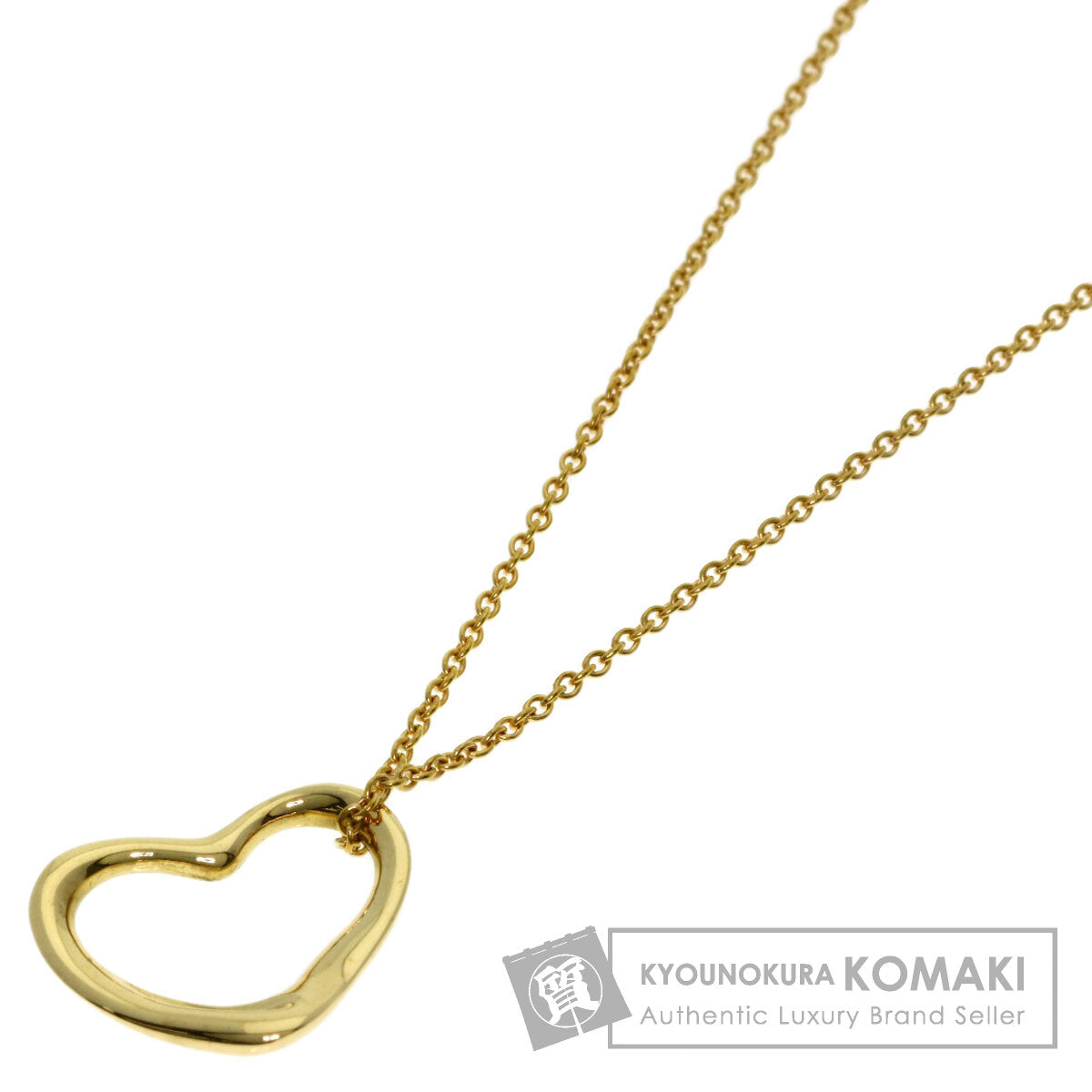TIFFANY&Co. Open heart Necklace K18 Yellow Gold Ladies [Used]