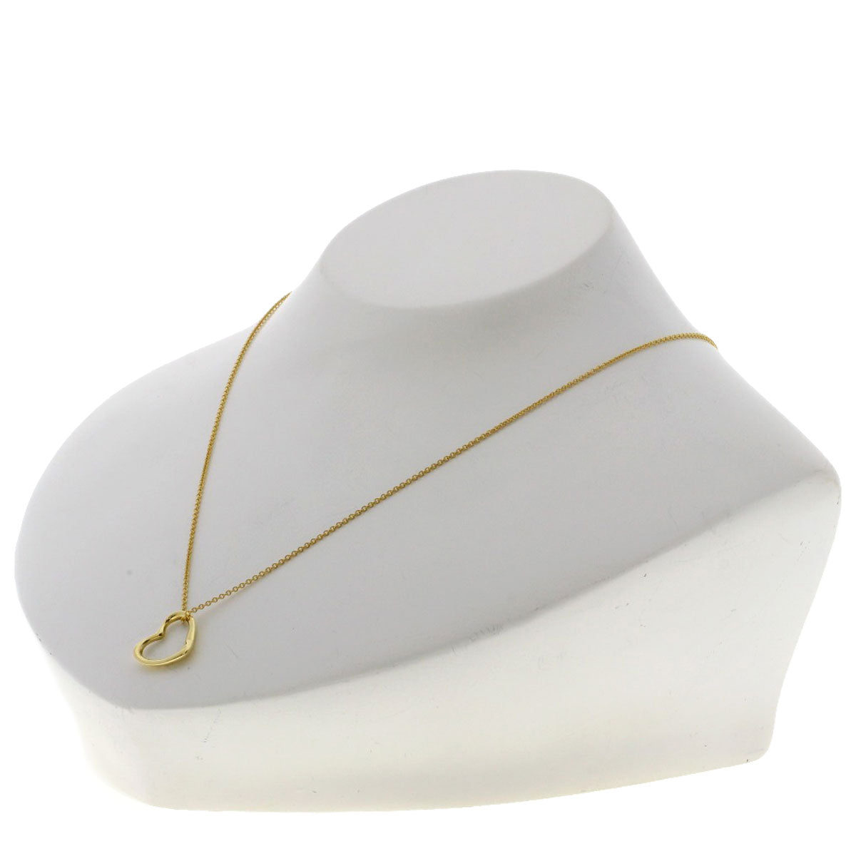 TIFFANY&Co. Open heart Necklace K18 Yellow Gold Ladies [Used]